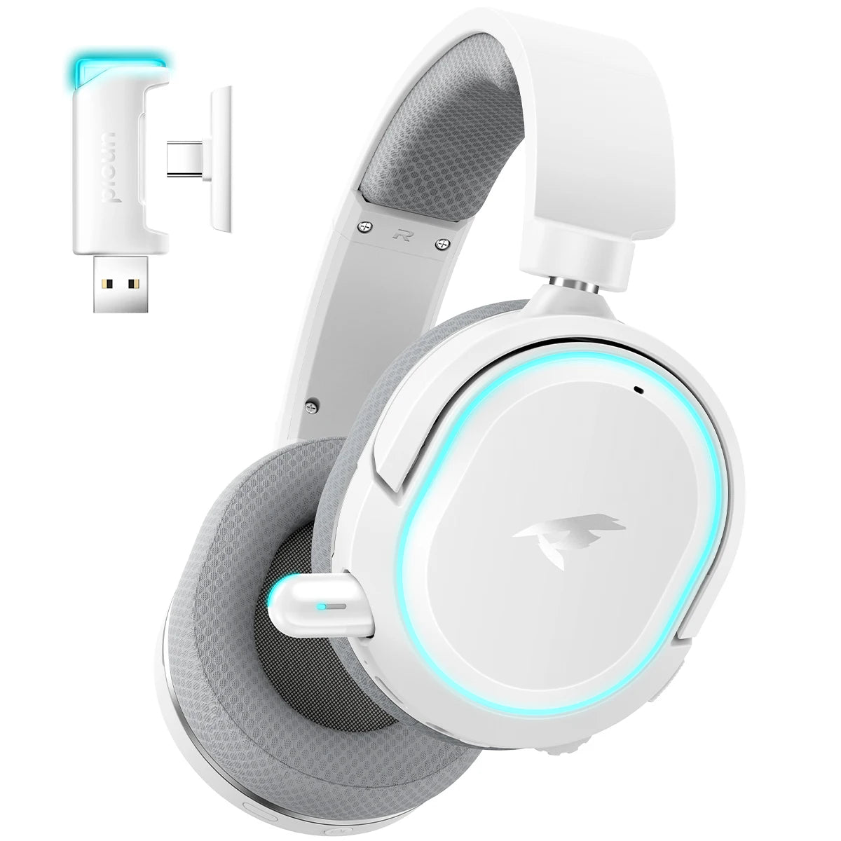 Cuffie da gaming wireless Picun G2 Bluetooth 5.3 – audio surround 7.1, microfono ENC, batteria 100H, cuffie a bassa latenza per PC, PS5, PS4, Switch e dispositivi mobili