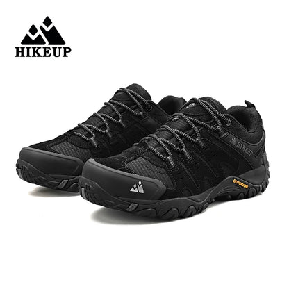 HIKEUP Мъжки туристически обувки от велурена кожа, устойчиви на износване outdoor обувки за трекинг, разходки, лов и тактически маратонки