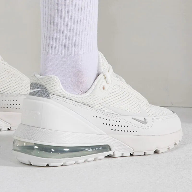 Nike Rear Cushioning Air Cushioning Rebound Training Women's Running Shoes, New Lightweight, Comfortable, Supportive, Durable Commuting Sports Running Shoes, Air Max Pulse, Simple and Elegant Beige Color, Versatile Casual Spo