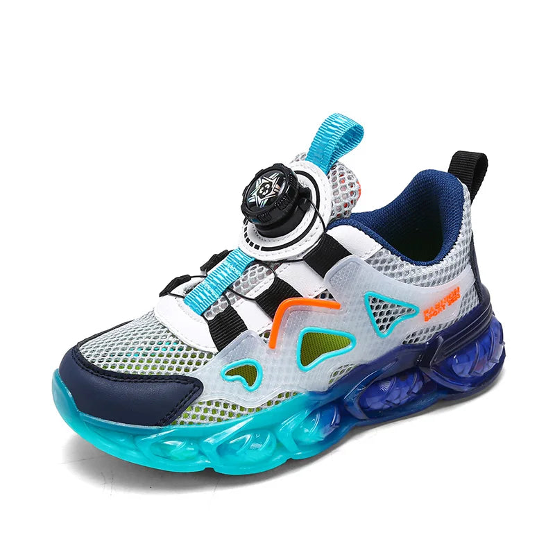 Children's Sports Shoes Ultra-Light Mesh Breathable School Training Running Shoes Soft Sole Anti-Slip Casual Walking Shoes for Kids