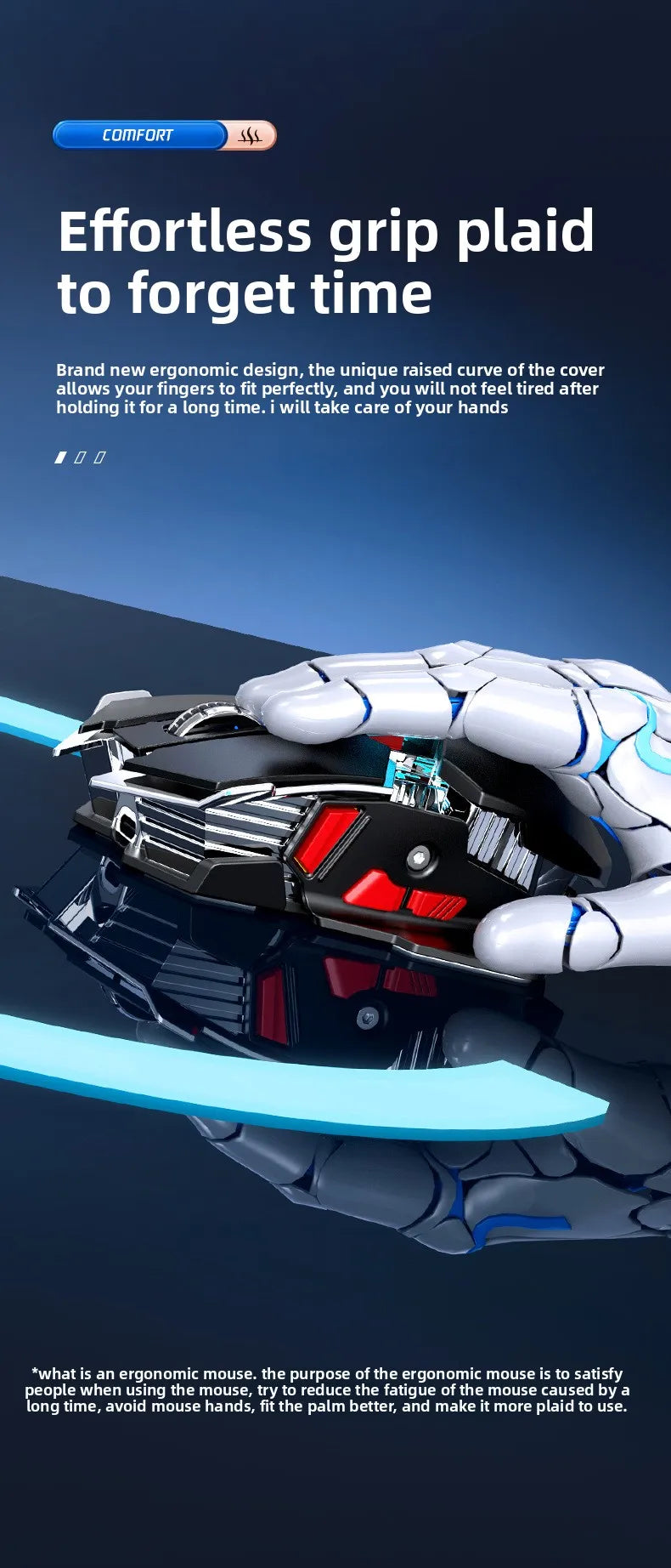2025 Neue SC300 kabellose 2.4G Gaming-Maus RGB 3200dpi wiederaufladbare leise mechanische E-Sports-Maus für Desktop-Computer und Laptop