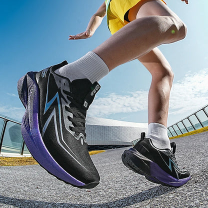 Zapatillas de running para hombre «Marathon Men», deportivas, especializadas, transpirables, ligeras, deportivas para mujer, antideslizantes, con suela de carbono, cómodas.