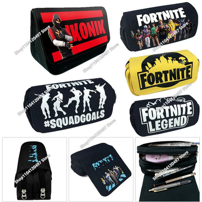 Fortnite Student Pencil Case Large Capacity Pencil Case Kids Toys Pen Bag School Supplies Stationery Pouch Boys Game Gifts