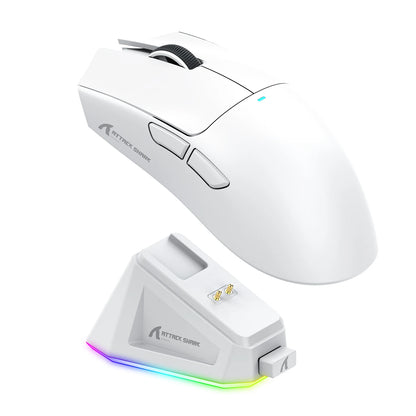 Attack Shark X11&R1 Tri Mode Bluetooth Wireless Mouse With Charger Base RGB Ergonomics Mice Lightweight PC Gamer Accessories