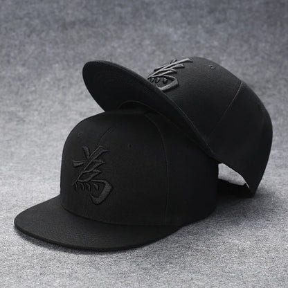 Baseballcap mit flachem Schirm, Buchstabenstickerei für Herren, vielseitig kombinierbar, Damen-Sommer-Hip-Hop-Hut, Outdoor-Sonnenschutz, verstellbare Schirmmütze