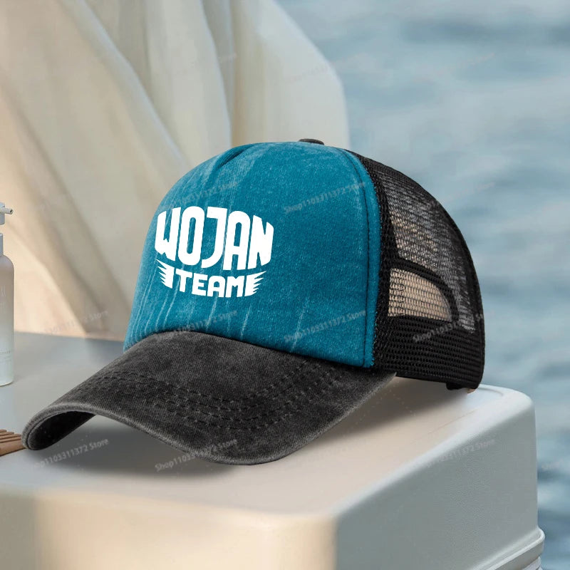 Wojan Teams Mesh Baseball Cap Cute Cartoon Street Dance Hip Hop Duck Tongue Hat Fashion Outdoor Sun Hat Casual Sunbonnet Gifts