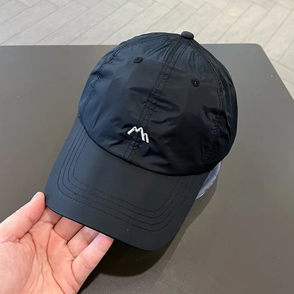 Cappellino estivo ricamato ad asciugatura rapida; cappellino da baseball con visiera sportiva regolabile per protezione solare all’aperto in primavera e in autunno