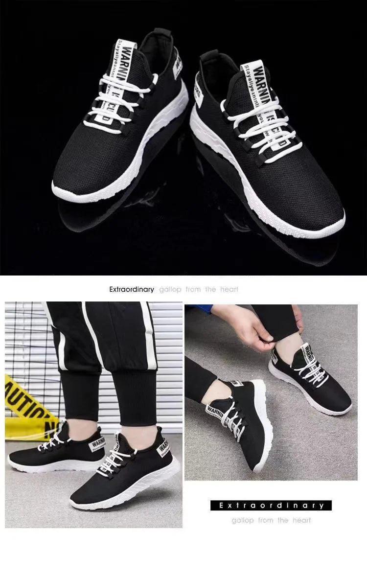 Pánské tenisky, ležérní, lehké, síťované, sportovní boty, letní, outdoorové, s měkkou podrážkou, prodyšné, pohodlné, módní, trendy běžecké boty