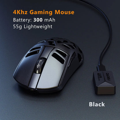 Rato Gaming Sem Fios DAREU Al-mg Tri-mode 8Khz PBT Quick Charge PAW3950 30000 DPI Leve para PC Gamer