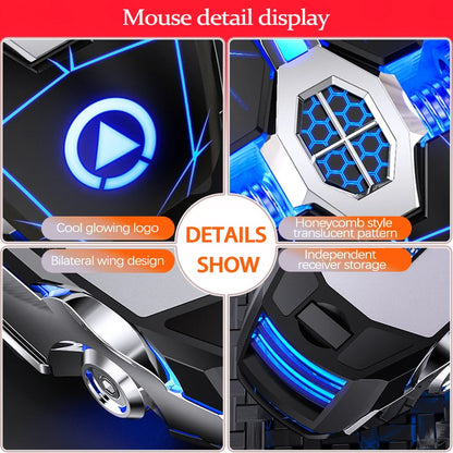 UTHAI A7 Laptop Accessories Rechargeable Wireless Mouse Mute Office Game Water Cooled Light Effect Bluetooth Mouse