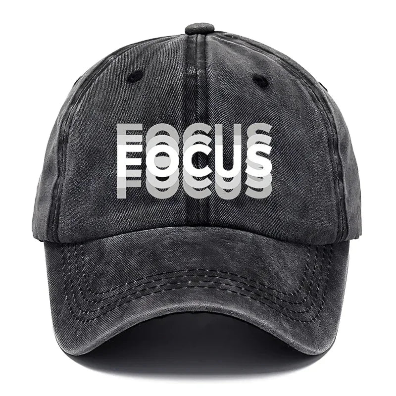 FOCUS Print Cap -pesetty puuvilla, säädettävä klassisen tyylin baseball-lippis, urheilullinen duckbill-lippis miehille ja naisille