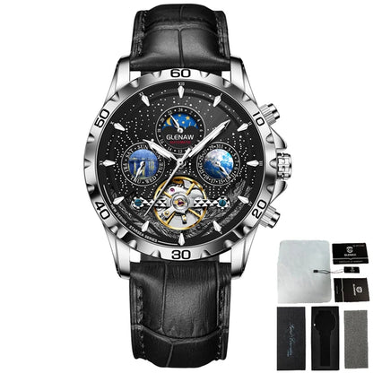 GLENAW Design Herrenuhr Top-Marke Luxusmode Business Automatikuhr für Herren Wasserdichte mechanische Uhr Montre Homme