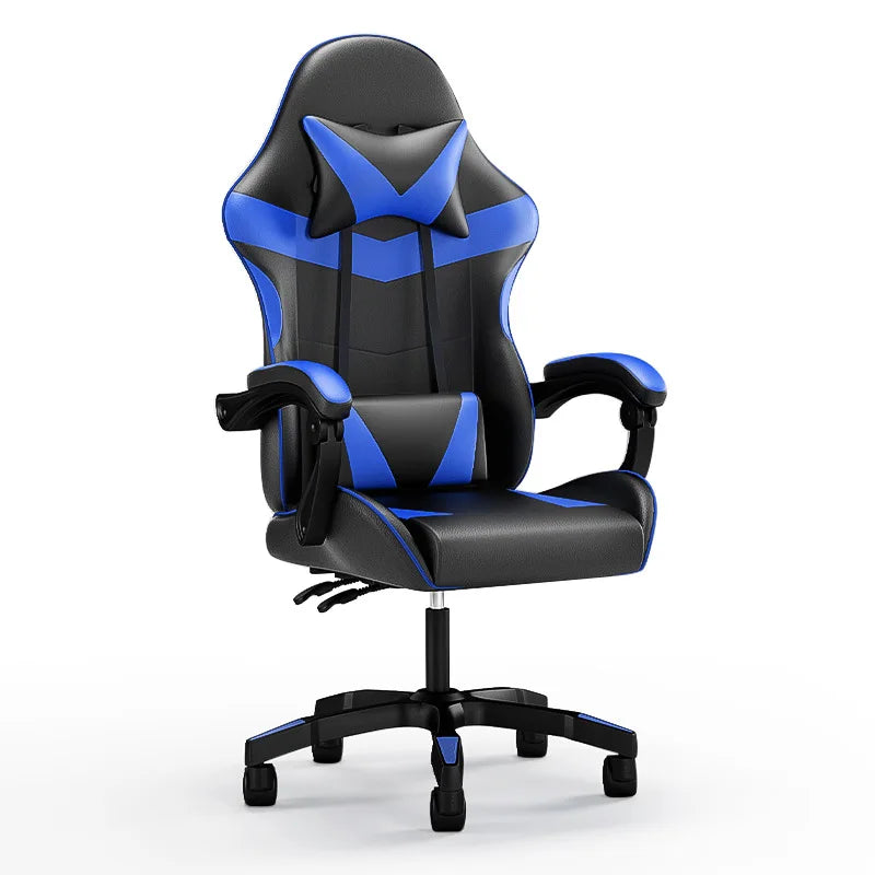 Ergonomisk gamingstol til computerbord, tilbagelænet hjemmekontor-gamingstol med rygstøtte til lange sessions, gamerstol