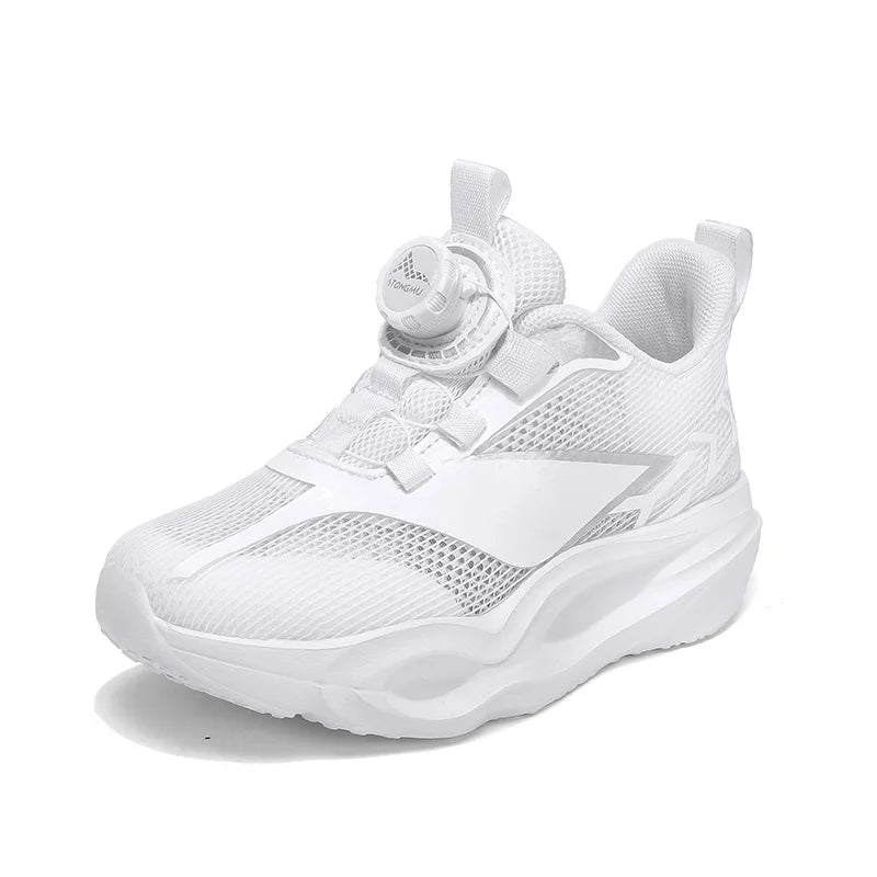 Children Sneakers Fashion Thick Soft Sole Cushioning Elastic Casual Comfortable Tennis Shoes New Lightweight Mesh Jogging Shoes