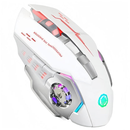 Mouse KEBIDUMEI cu Bluetooth 5.2 dual-mode, mouse wireless 2.4G, mouse de gaming RGB reîncărcabil, silențios, 3600 DPI, pentru laptop