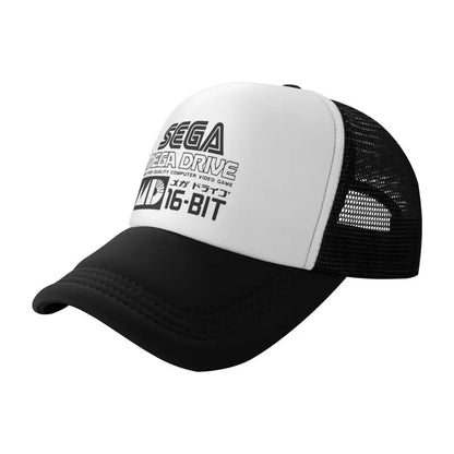 Sega Mega Drive -verkkolippalakki, unisex, hip-hop-snapback, kesäinen hengittävä aurinkolippis, trucker-malli, säädettävä hattu