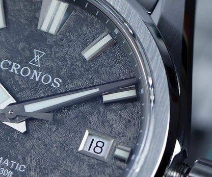 Cronos Men's Watch 39mm Automatic Wristwatch White Dial Solid Links Sapphire 10 ATM L6037M