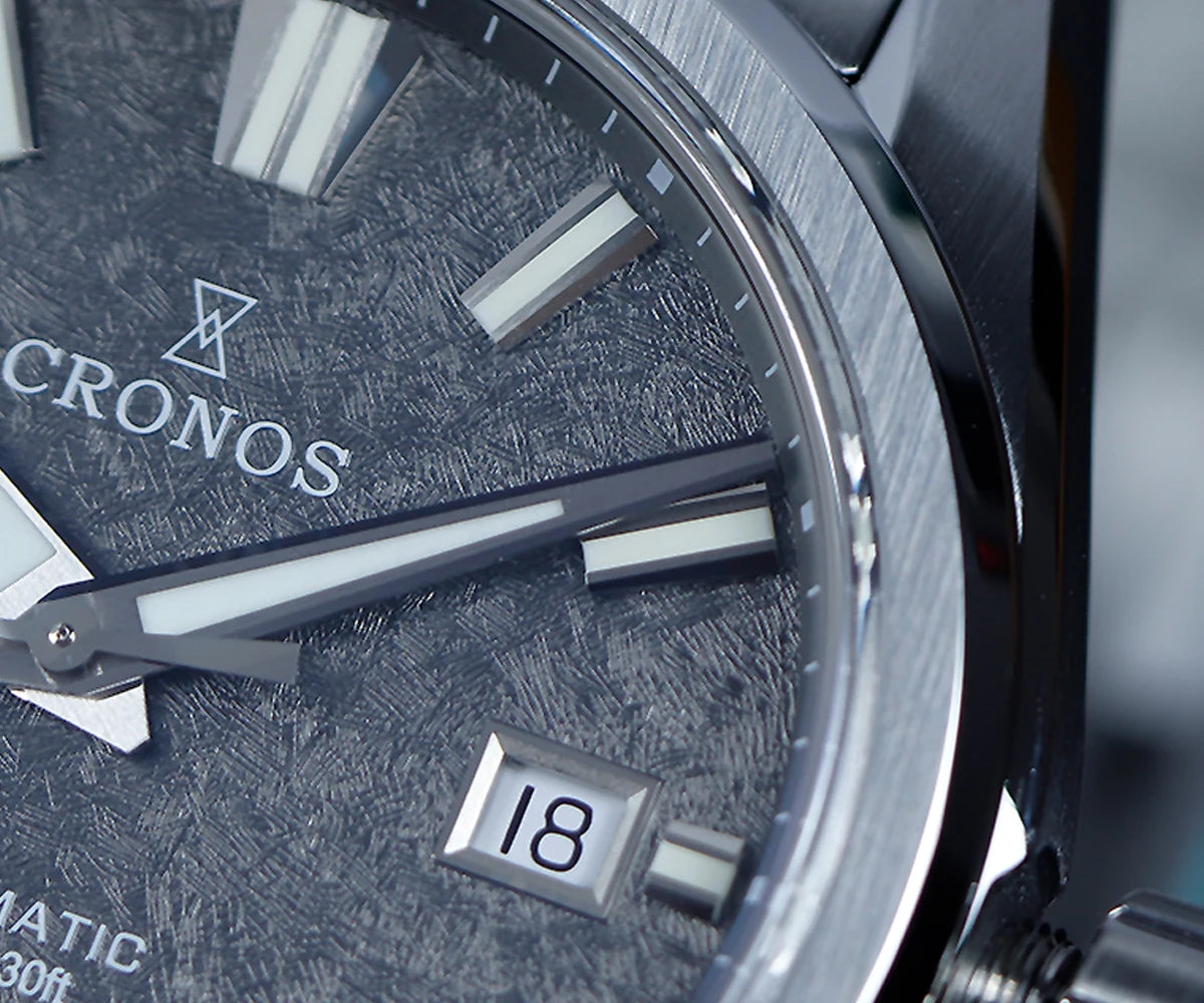 Cronos Men's Watch 39mm Automatic Wristwatch White Dial Solid Links Sapphire 10 ATM L6037M