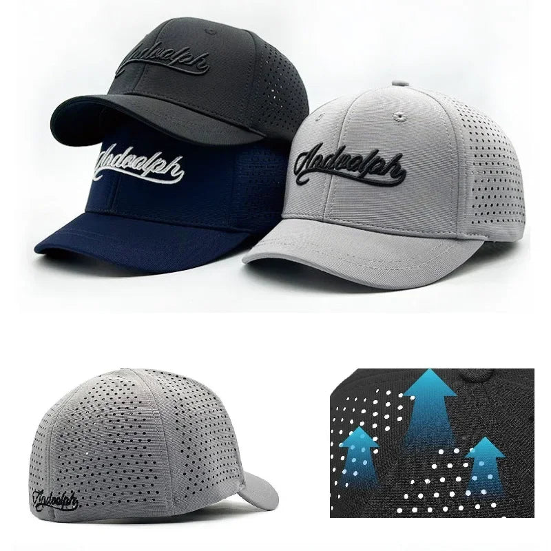 Gorra de béisbol para hombre con cabeza grande, parte trasera cerrada, ala corta de 5 cm, gorras ajustadas de malla, gorras elásticas totalmente cerradas, tallas 56-60 cm y 61-65 cm