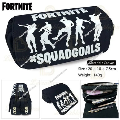 3pcs/set Fortnite Game Backpack Anime Cartoon Large Capacity Student Shcool Bags Pencil Bag Kawaii Lunch Bag Birthday Gifts