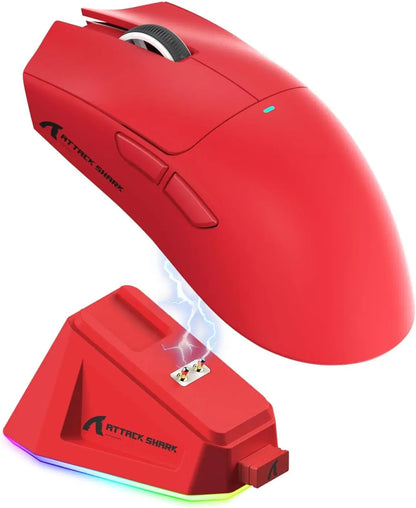 ATTACK SHARK X11 Wireless Gaming Mouse with Charging Dock, PixArt PAW3311 Gaming Sensor, BT/2.4G Wireless/Wired