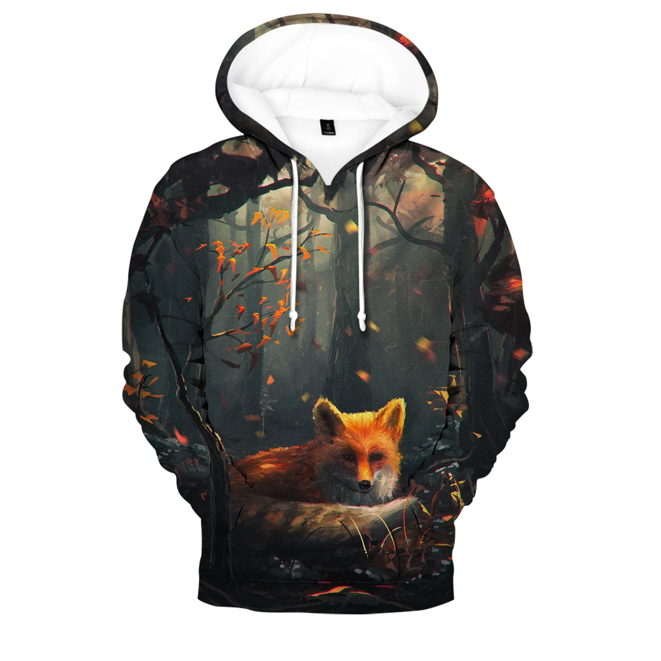 Popularne bluzy z kapturem i bluzy Hip Hop Novelty z wygodnym nowym nadrukiem 3D Fox, dla mężczyzn/kobiet, dorosłych/dzieci, casualowe bluzy wkładane przez głowę