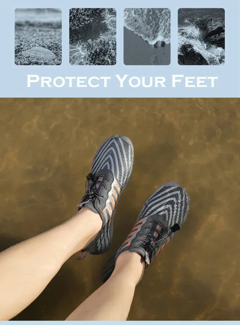 Water Shoes for Men and Women Barefoot Shoes Quick Dry Beach Aqua Shoes Lightweight Sports Sneakers for Hiking, Surfing, Boating, Fishing