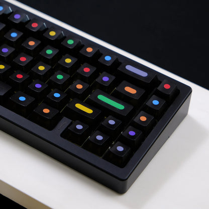 Aifei GMK Dots Keycaps 122 Keys Fog Translucent ABS Double Shot Cherry Black White for Mechanical Keyboard Mad 60he 68he Game PC