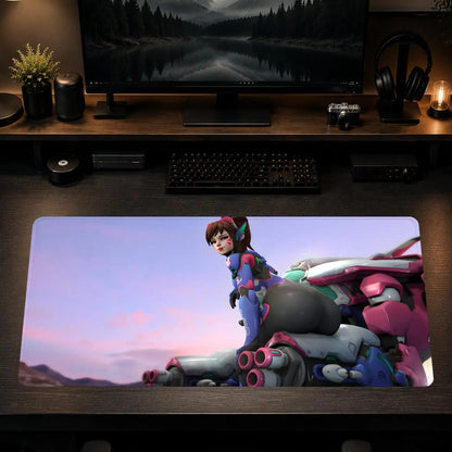 Overwatch Hips Gaming-Mauspad fürs Büro, rutschfeste Schreibtischunterlage, DIY-Mauspad, große Game-Tastaturunterlage mit Overlock-Naht