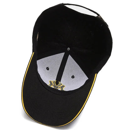 Four Seasons HatsMen Trendy Black Retro brooklyn Letter Embroidery Baseball Cotton Adjustable Casual Hat Hip Hop Sun Hats