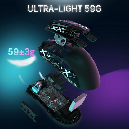 ATTACK SHARK X11 Wireless Gaming Mouse with Charging Dock, PixArt PAW3311 Gaming Sensor, BT/2.4G Wireless/Wired