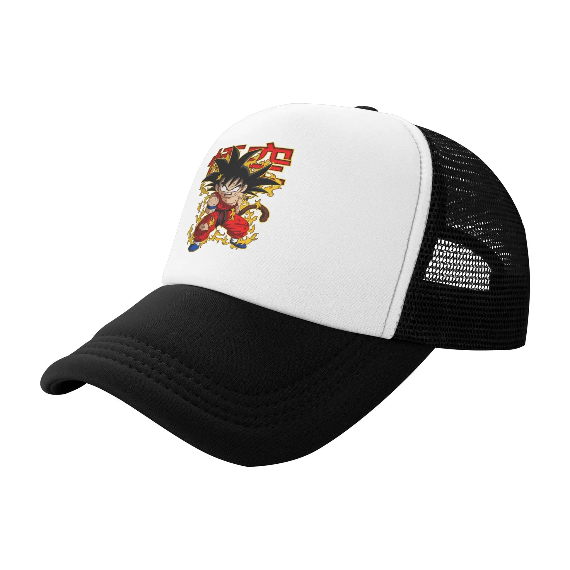 Produit gaming premium Fraquane, Dragon Ball Kid Buu Trucker Cap Unisex Hats Sun Caps Trucker Cap Adjustable Polyester Mesh Baseball Cap Summer
