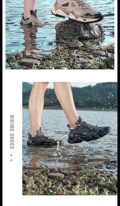 RAX Running Shoes Men&Women Outdoor Sport Shoes Breathable Lightweight Sneakers Air Mesh Upper Anti-slip Natural Rubber Outsole