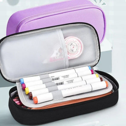 Fortnite Pencil Case Cartoon Character Print Pencil Pouch Canvas Stationery Bag Fashion Student Stationery Box Birthday Gifts
