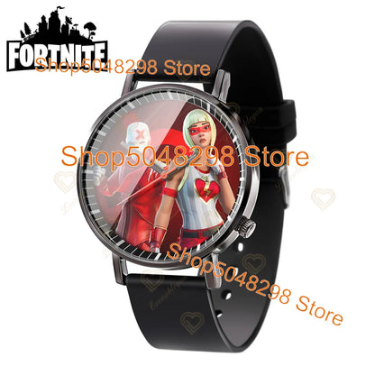 Relógio de Pulso Fortnite para Homem e Mulher, Relógio com Estampado Battle Game, Novidade 2025, Relógio de Quartzo Feminino, Presentes de Aniversário para Crianças