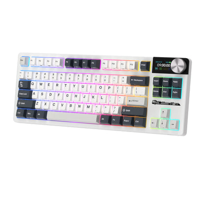 RK ROYAL KLUDGE S85 TFT Color Screen Mechanical Keyboard Tri Mode Wireless 85 Keycaps Hot-Swappable Gamer Keyboard RGB Backlit