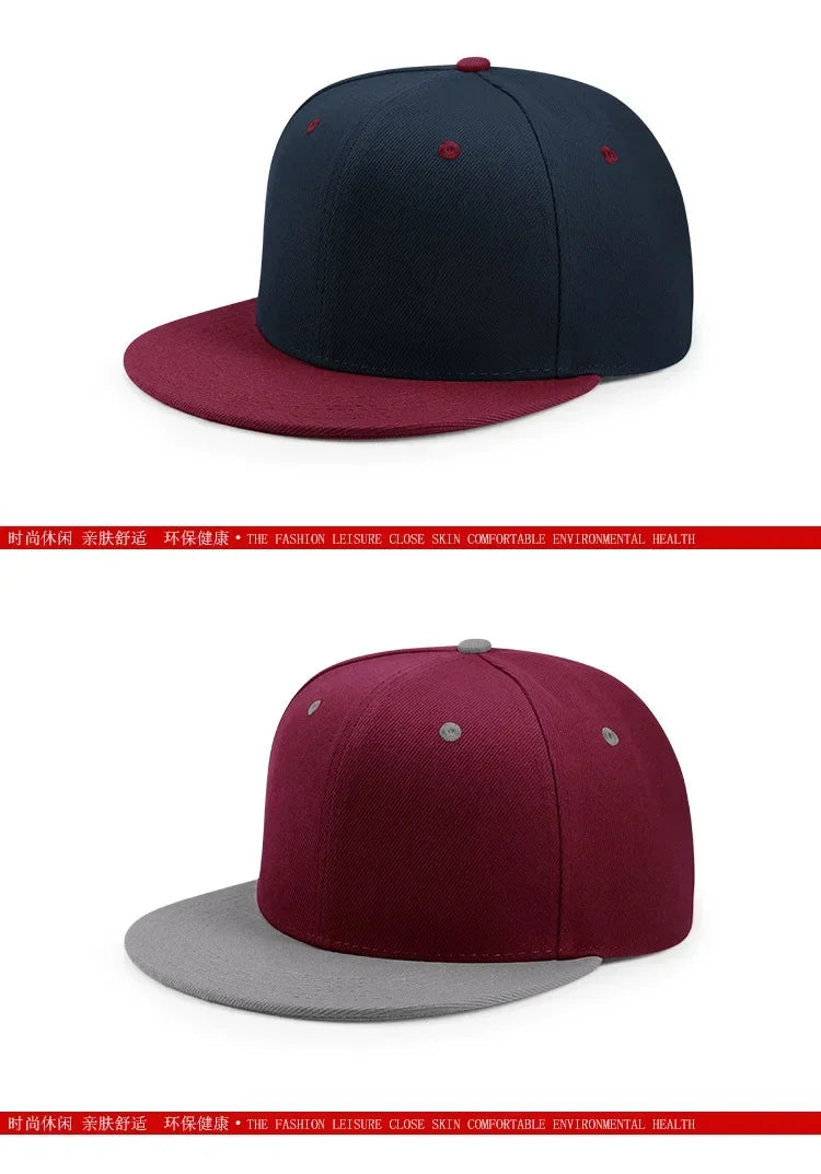 Big Bone Man Plus Size Baseball Caps Adult Flat Peak Hip Hop Fitted Hat Men Women Large hats Snapback Cap size 6 3/4 to 8