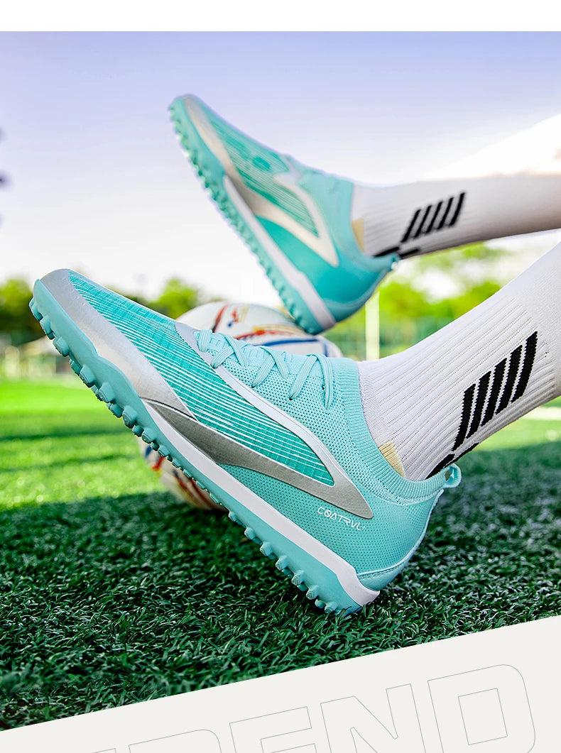 New Men's Football Boots Outdoor Cleats Breathable Adult Non-Slip Soccer Shoes Sport Long Spikes Training Boys Match Comfortable
