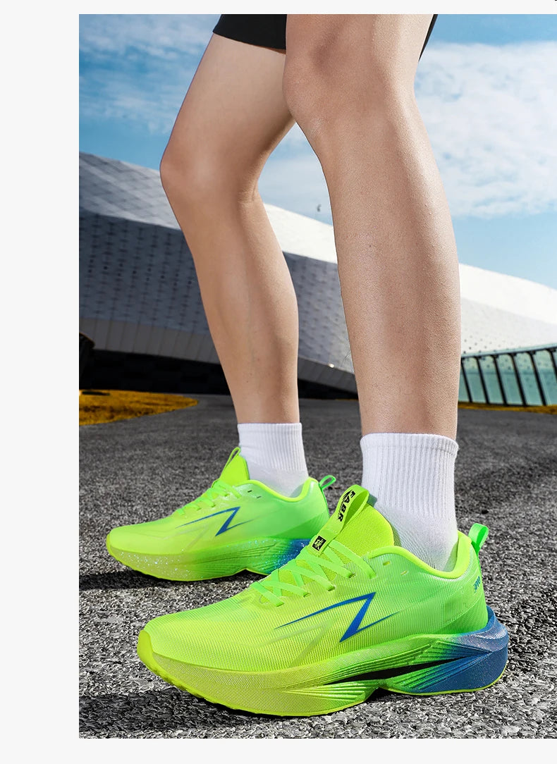 Zapatillas de running para hombre «Marathon Men», deportivas, especializadas, transpirables, ligeras, deportivas para mujer, antideslizantes, con suela de carbono, cómodas.