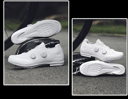 Scarpe da ciclismo su strada unisex, HsYixin traspiranti SPD autobloccanti antiscivolo, scarpe da corsa per bici da strada, MTB flat e sneakers da bicicletta