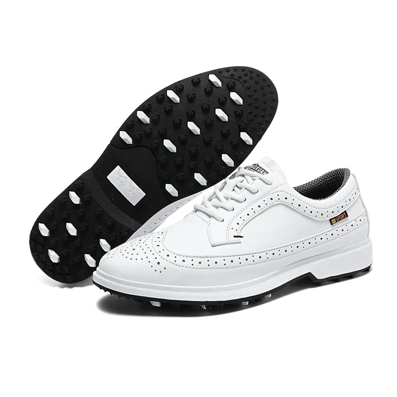 Professionelle golfsko til mænd i læder af høj kvalitet, åndbare sportssko til golfkonkurrence og træning, plus size-sko 39-47#