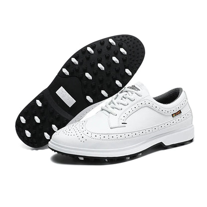 Professionelle golfsko til mænd i læder af høj kvalitet, åndbare sportssko til golfkonkurrence og træning, plus size-sko 39-47#