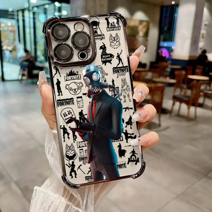 Capa de telemóvel Hot Game F-Fortnites Plating para Samsung A37 A57 A07 A36 A16 A06 A35 A55 A25 A26 A05s A15 A54 A34 A24 A14 A05 4G 5G
