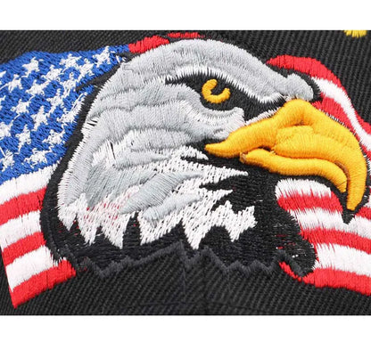New Men's Animal Baseball Cap Patriotic Bald Eagle and American Flag Snapback Caps For Women USA 3D Embroidery Farm Trucker Hats