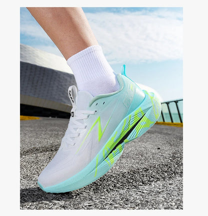 Zapatillas de running para hombre «Marathon Men», deportivas, especializadas, transpirables, ligeras, deportivas para mujer, antideslizantes, con suela de carbono, cómodas.