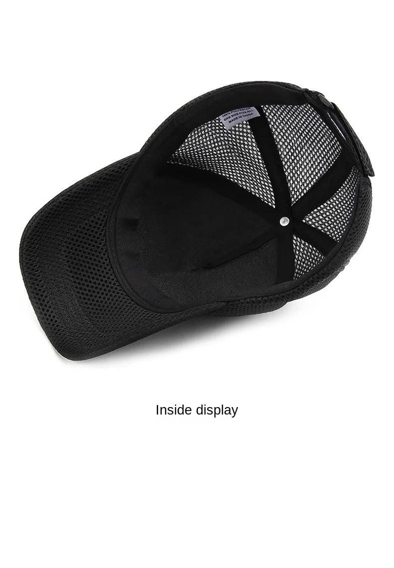 Big Head Plus Size Summer Mesh Baseball Cap for Men Women Trucker Breathable Hat Adjustable for Outdoor Sports Running