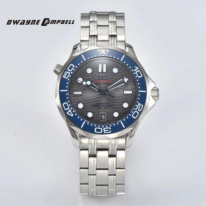 DWAYNE CAMPBELL Orologio da uomo di alta gamma NH35 automatico meccanico, lunetta in ceramica, impermeabile, classico da business