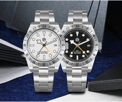San Martin New 39mm NH34 BB GMT Automatic Mechanical Watch Sport Watch Sapphire Luminous Waterproof 100m for Men Relogio SN0054