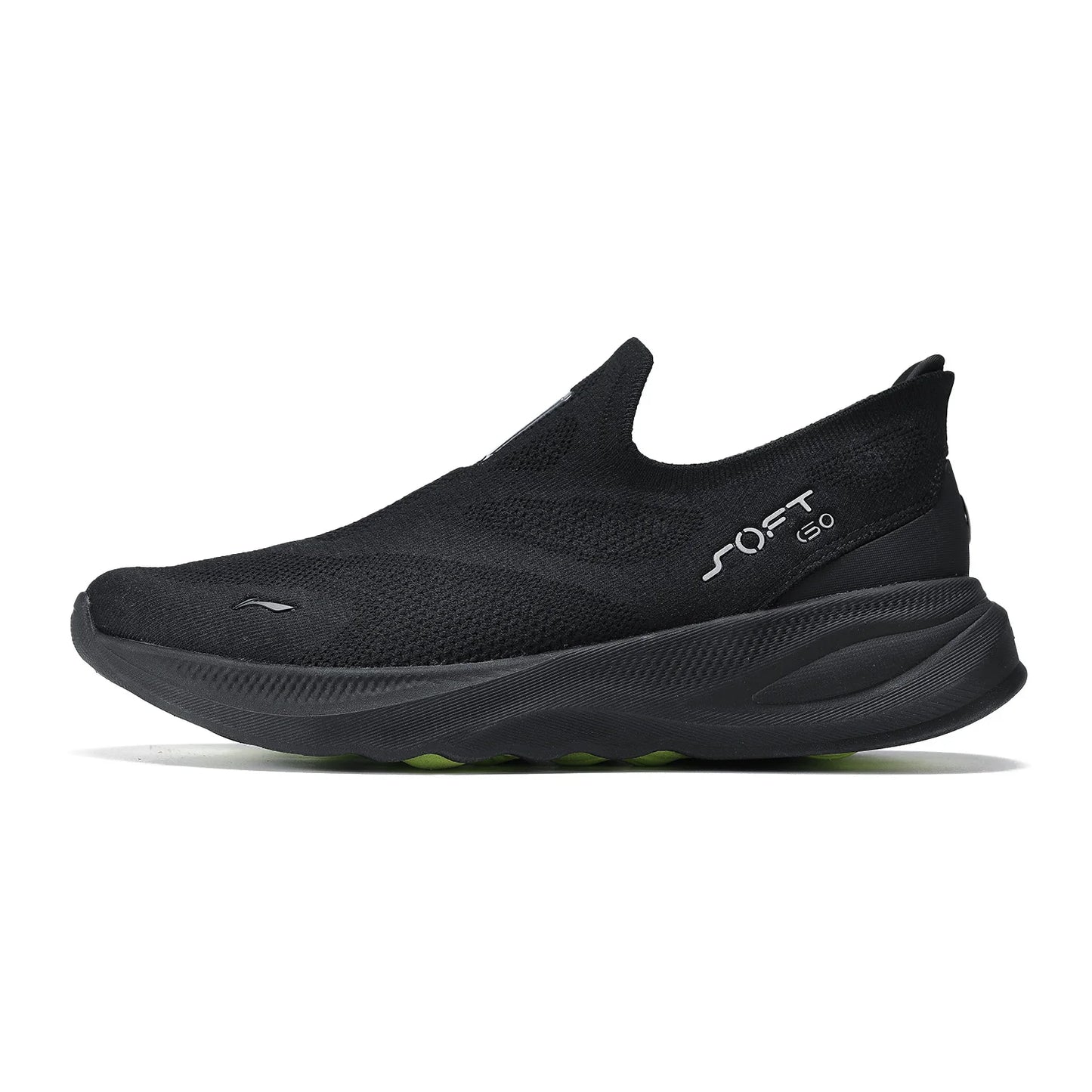 Li-Ning férfi SOFT GO 2 KNIT belebújós, casual gyaloglócipő, párnázott, kényelmes és stabil LiNing hálós jogging és mindennapi sport sneakers AGLV017