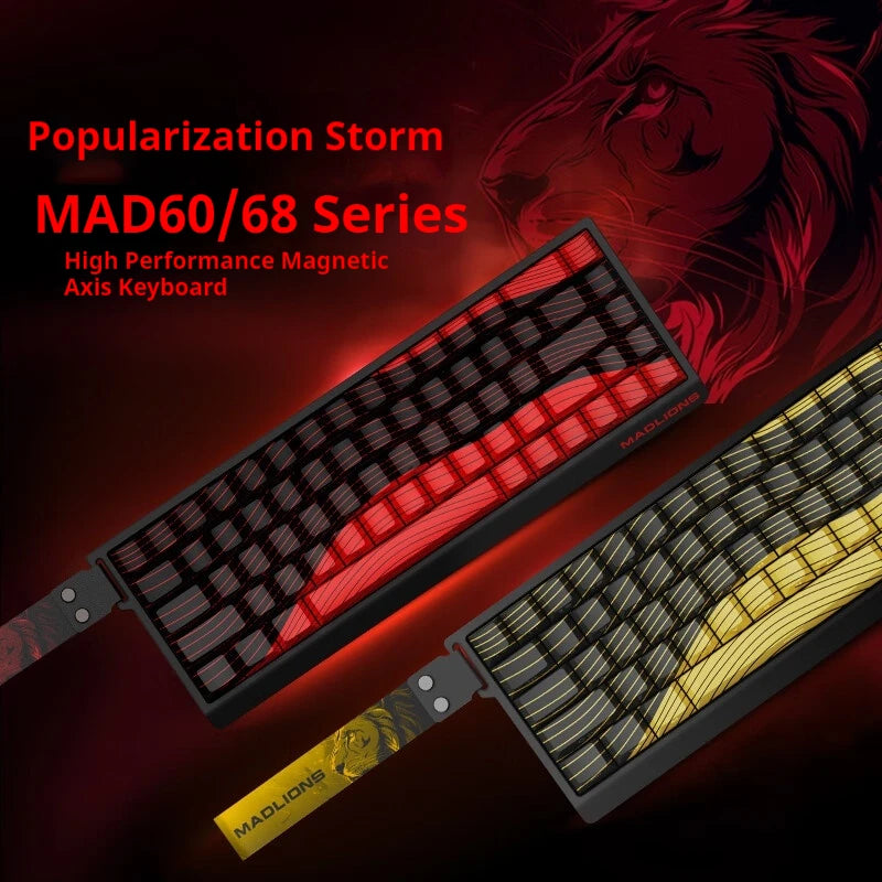 Teclado Mecânico Madcatz Mad60 Mad68 HE 8k com Interruptores Magnéticos, Com Fio, 60%/68%, Teclado Gaming com Rapid Trigger e Personalização